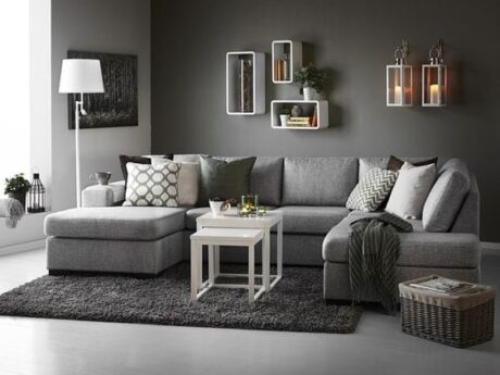 salas de color gris