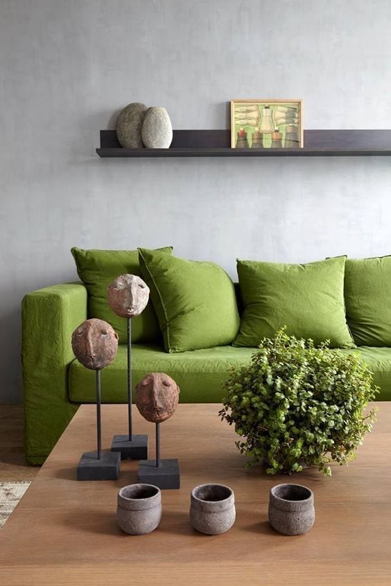 Muebles modernos de color verde