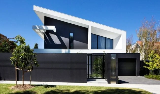 Fachadas de negro para casas modernas