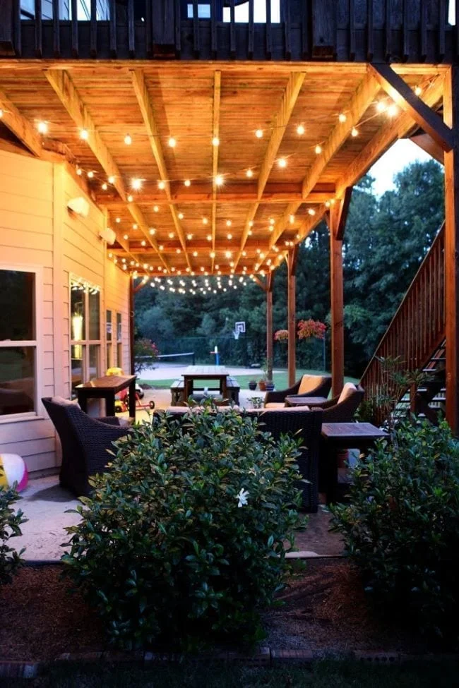 como colocar string lights