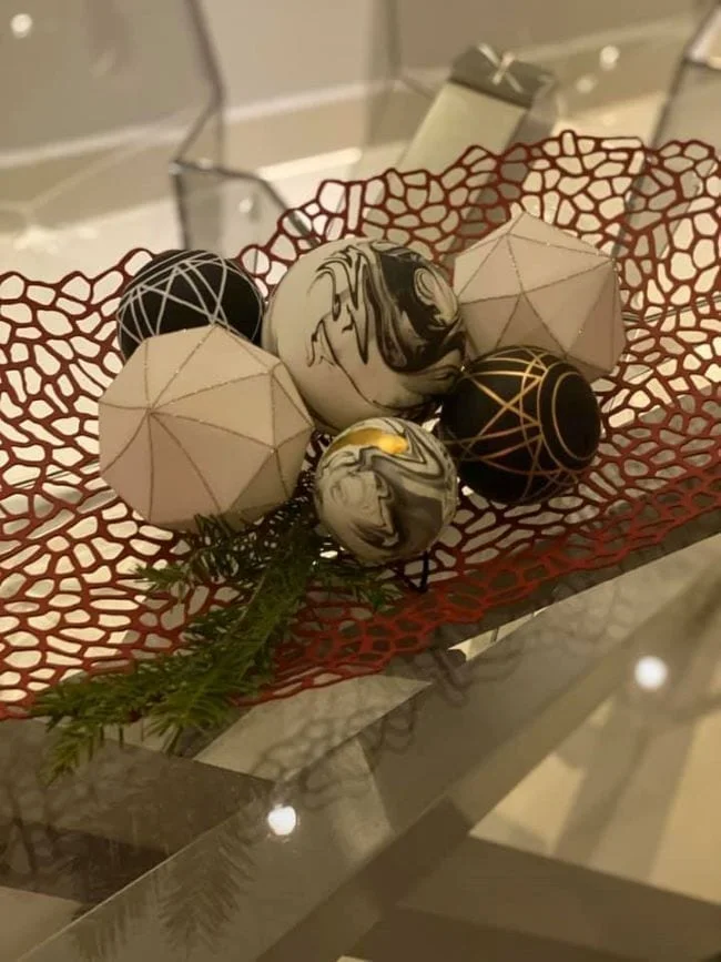 centro de mesa navideño moderno