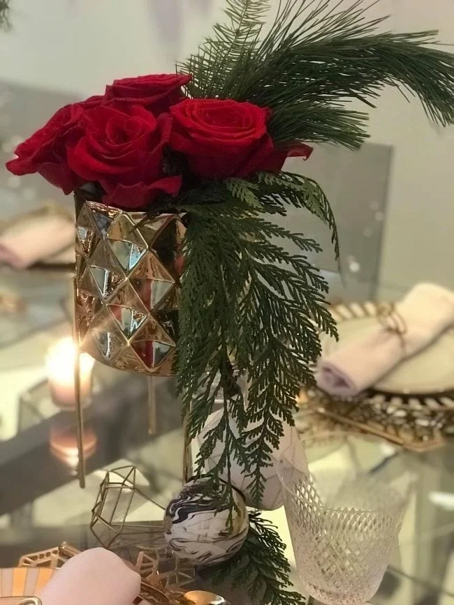 centro de mesa para comedor en navidad