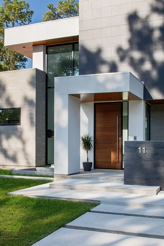 ideas para pintar fachada moderna grist blanca