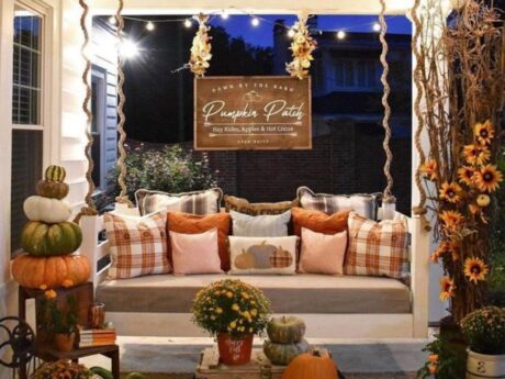 terraza en otoño