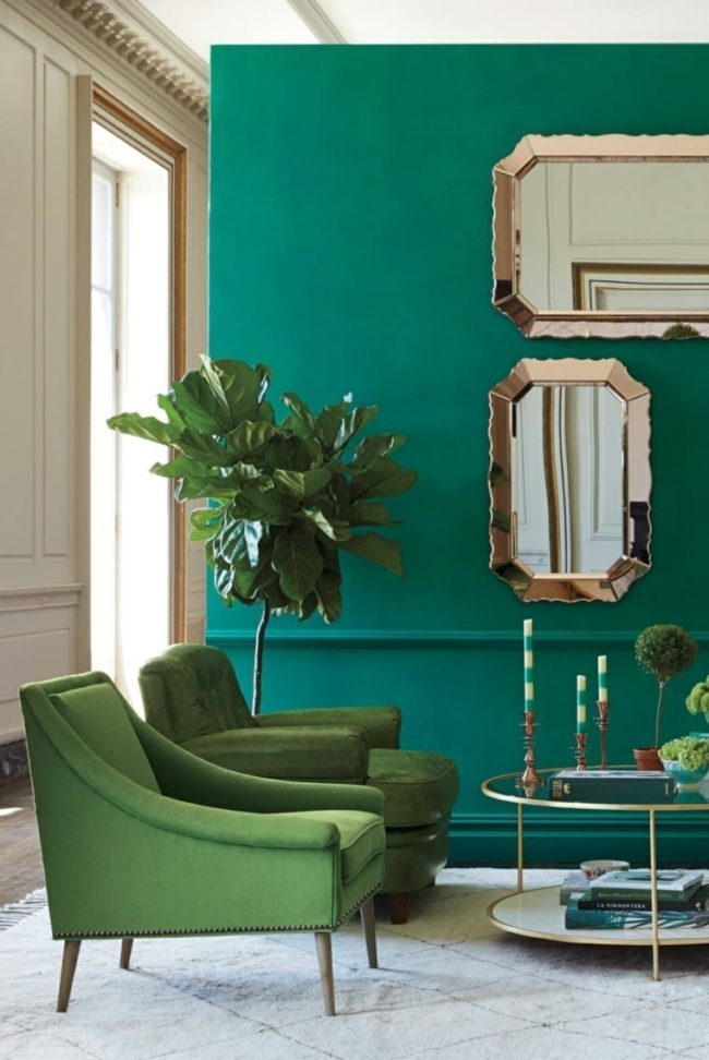 Muebles modernos de color verde