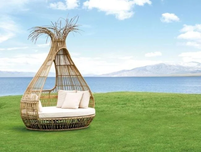 muebles de ratán para el patio
