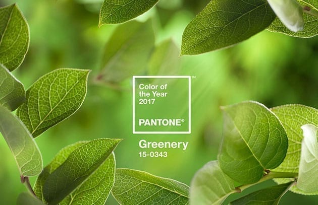 Greenery, color Pantone 2017 para la decoración