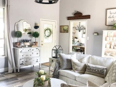 salas estilo farmhouse