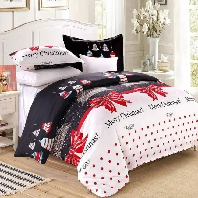 moderno set de cama navideño